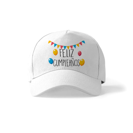 Gorra de cumpleaños con frase “Feliz Cumpleaños”