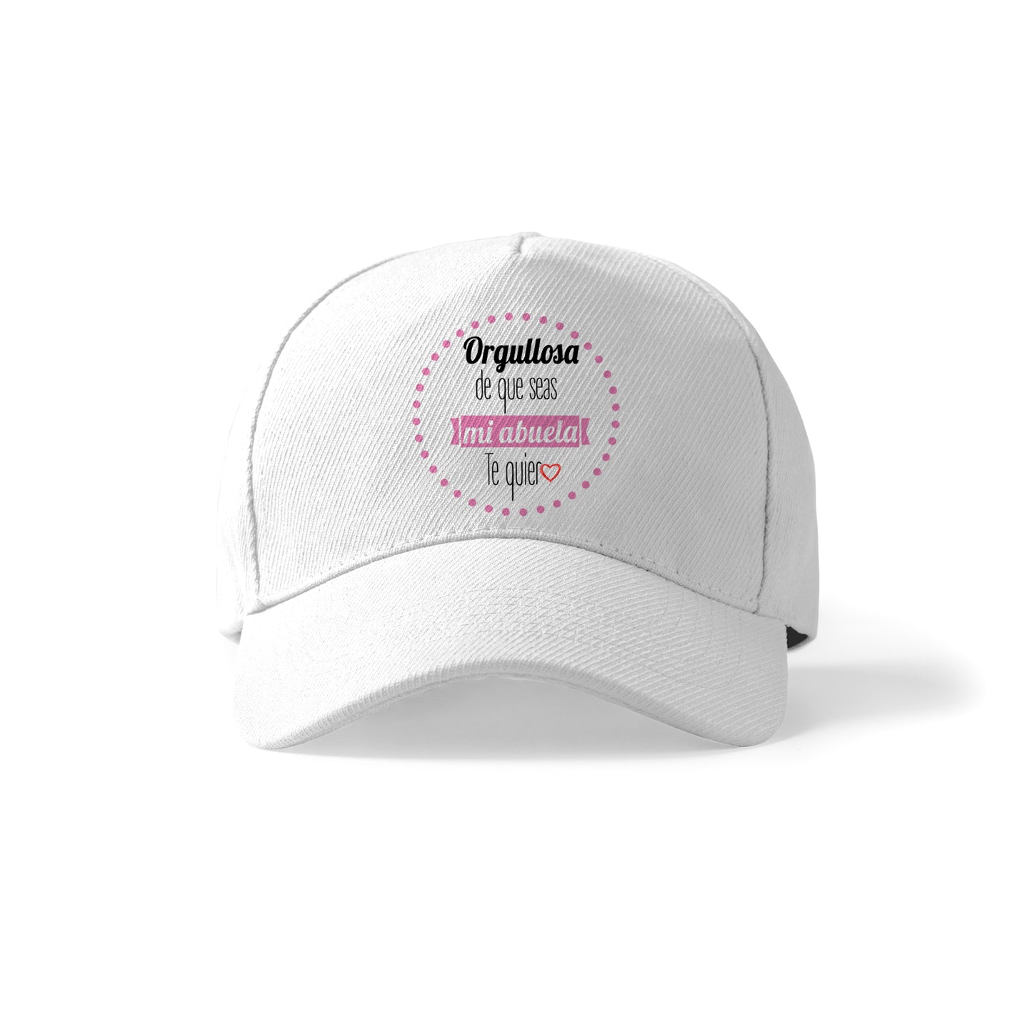 Gorra para abuela con frase emotiva “Orgullosa de que seas mi abuela”