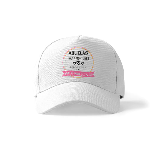 Gorra para abuela con frase original “Mi abuela vale millones”