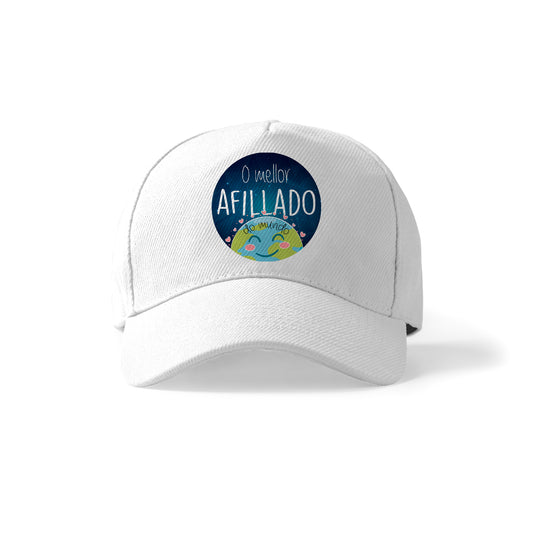 Gorra para afillado con diseño tierno “O mellor afillado do mundo”