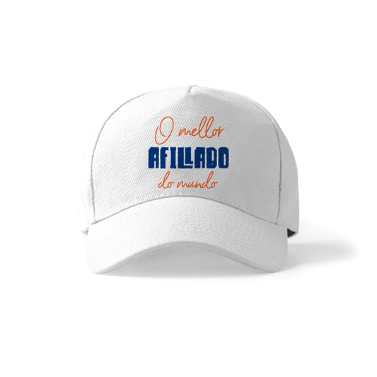 Gorra para afillado con frase en gallego “O mellor afillado do mundo”