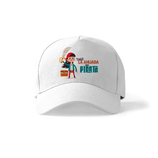 Gorra para ahijada con diseño pirata y frase divertida