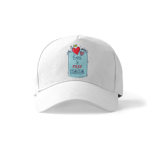 Gorra para mamá con diseño de corazones “Eres la mejor mamá”