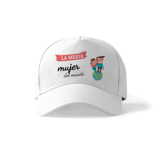 Gorra para mujer con frase “La mejor mujer del mundo”