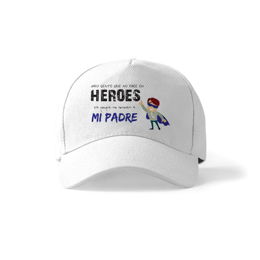 Gorra para padre con diseño de superhéroe y frase original