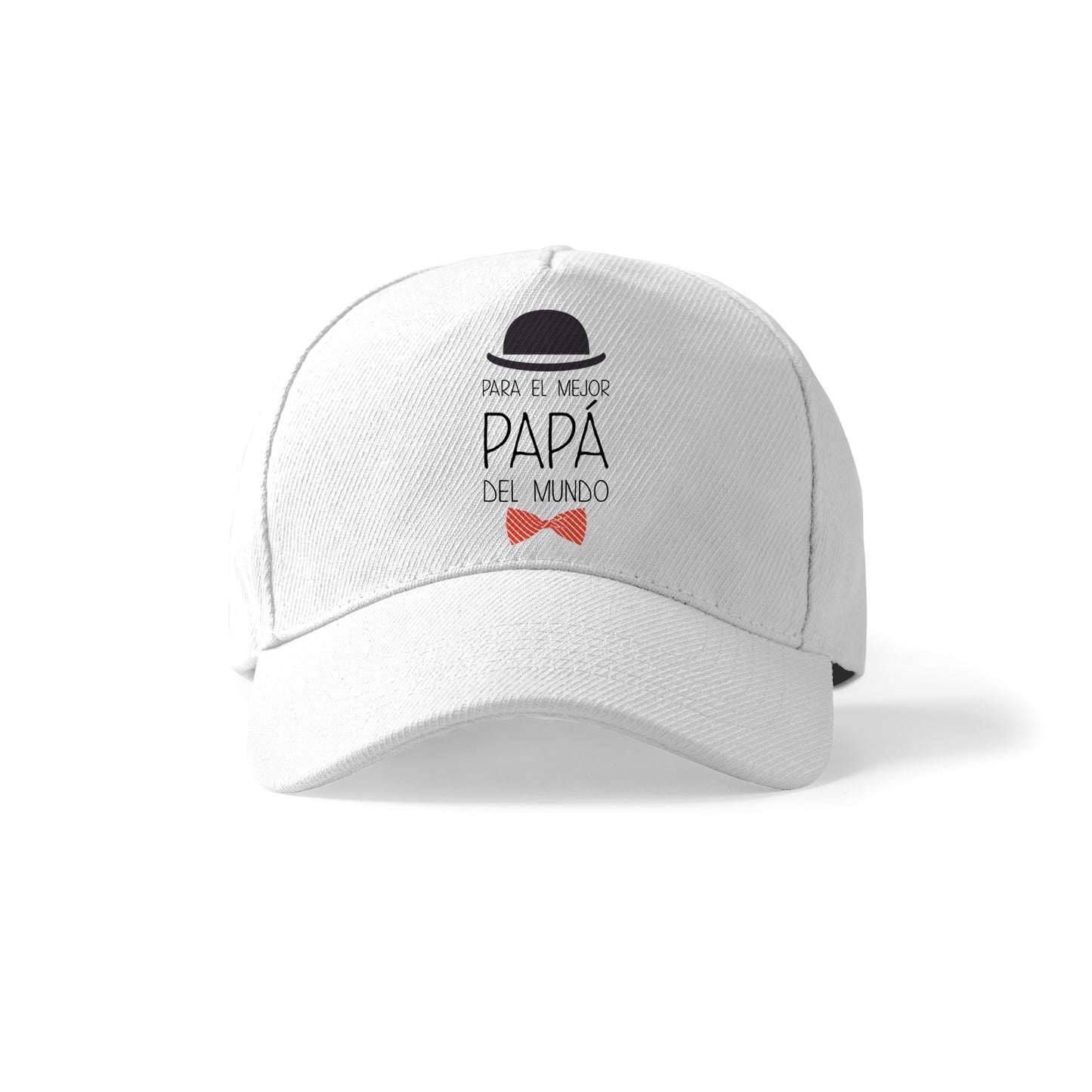 Gorra blanca para papá con diseño elegante “El mejor papá del mundo”