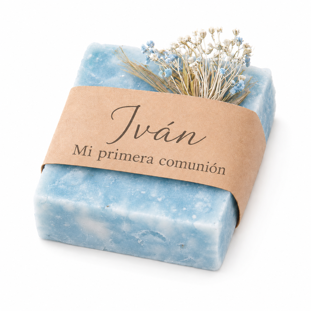 Jabón personalizado para comunión con nombre | Detalle original para invitados