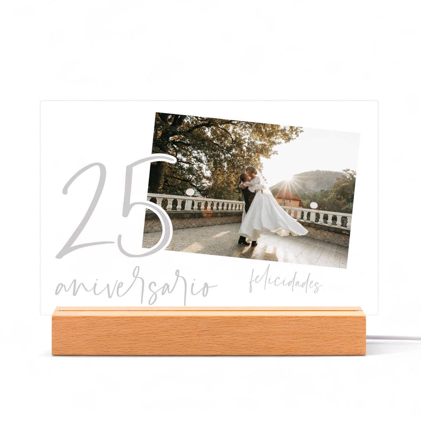 Lámpara LED calendario personalizada con foto