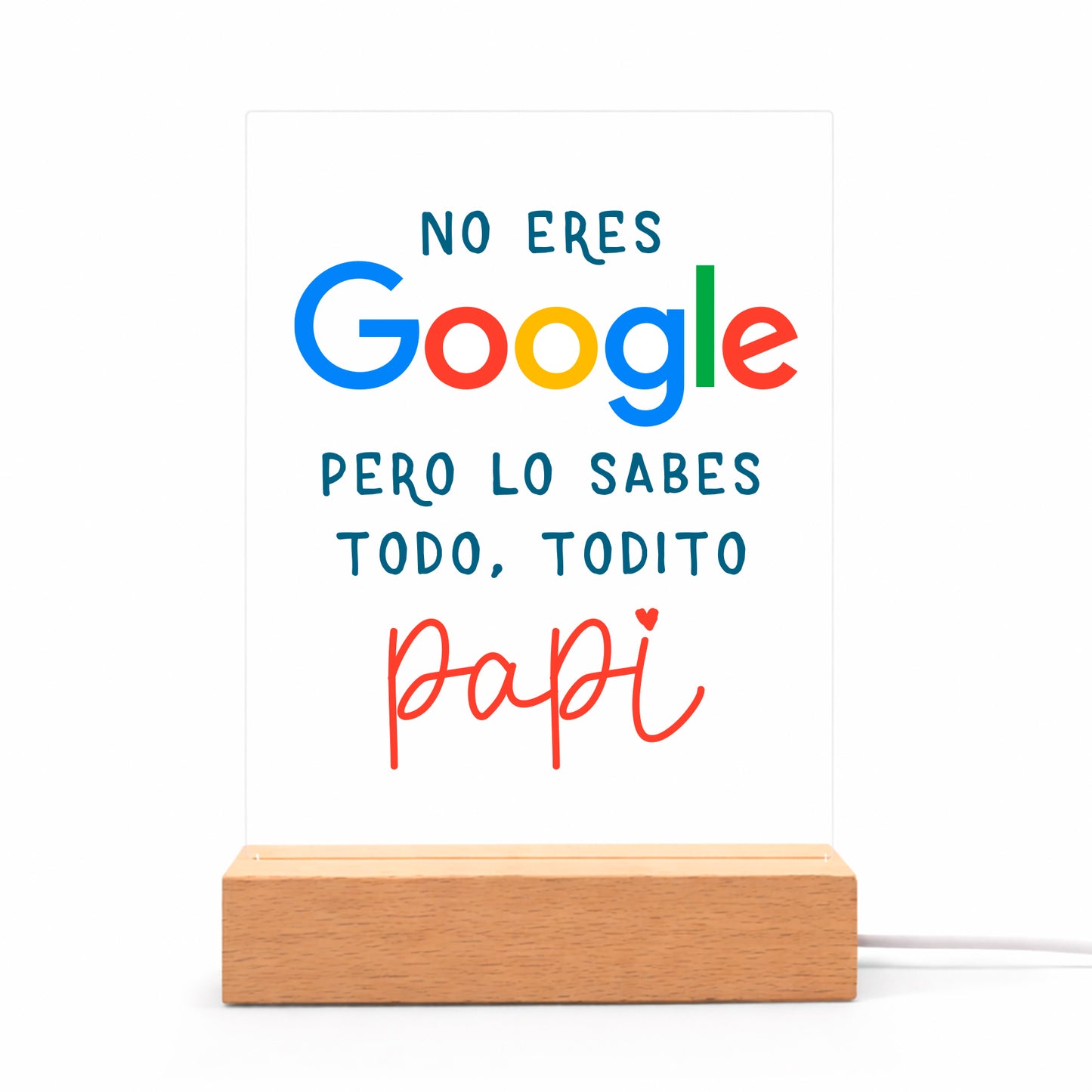 Lámpara LED personalizada para papá con fotos