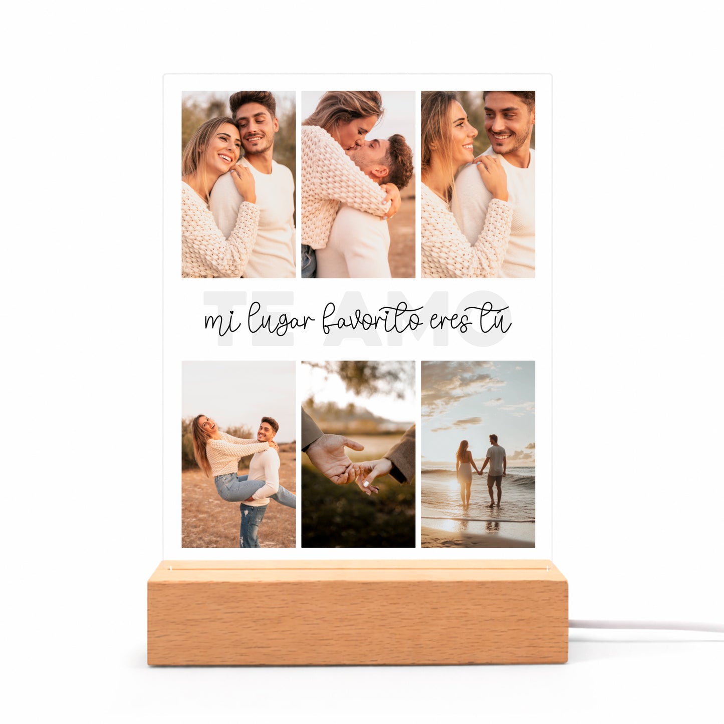 Lámpara LED calendario personalizada con foto