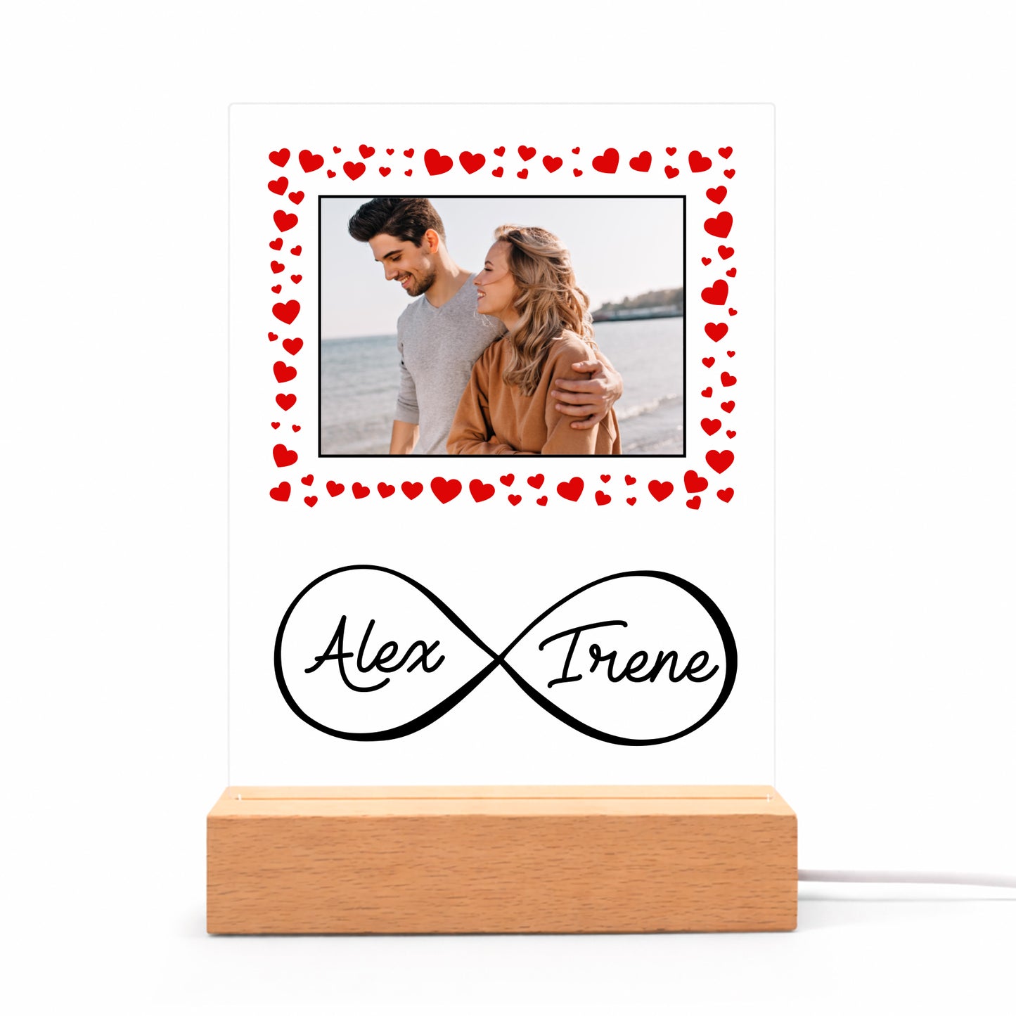 Lámpara LED calendario personalizada con foto
