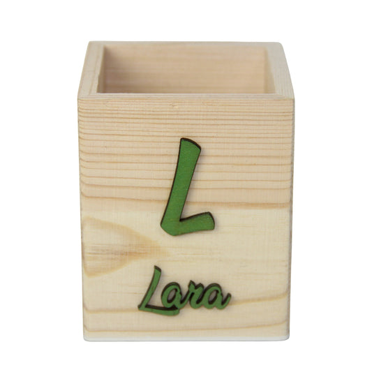 Lapicero de madera personalizado con nombre