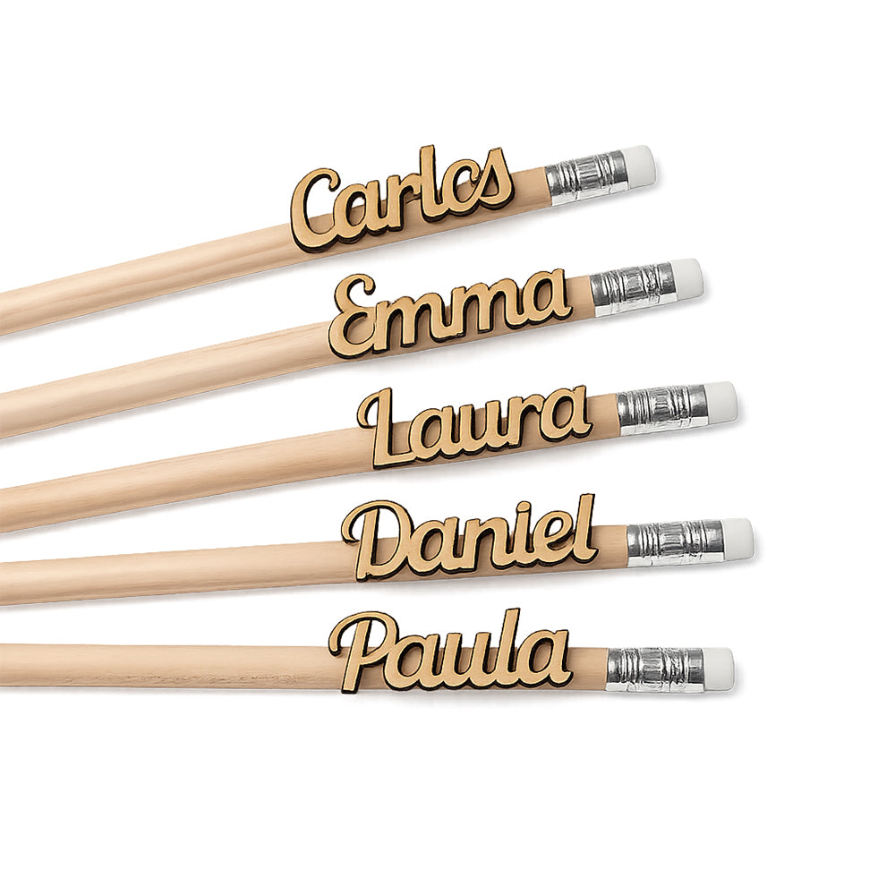 Lápiz de madera personalizado con nombre