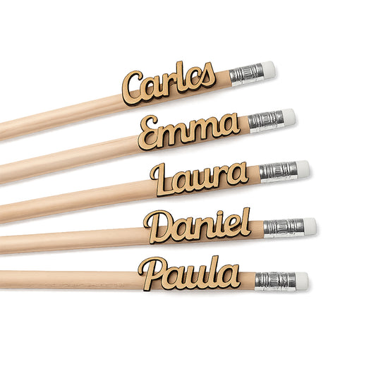Lápiz de madera personalizado con nombre