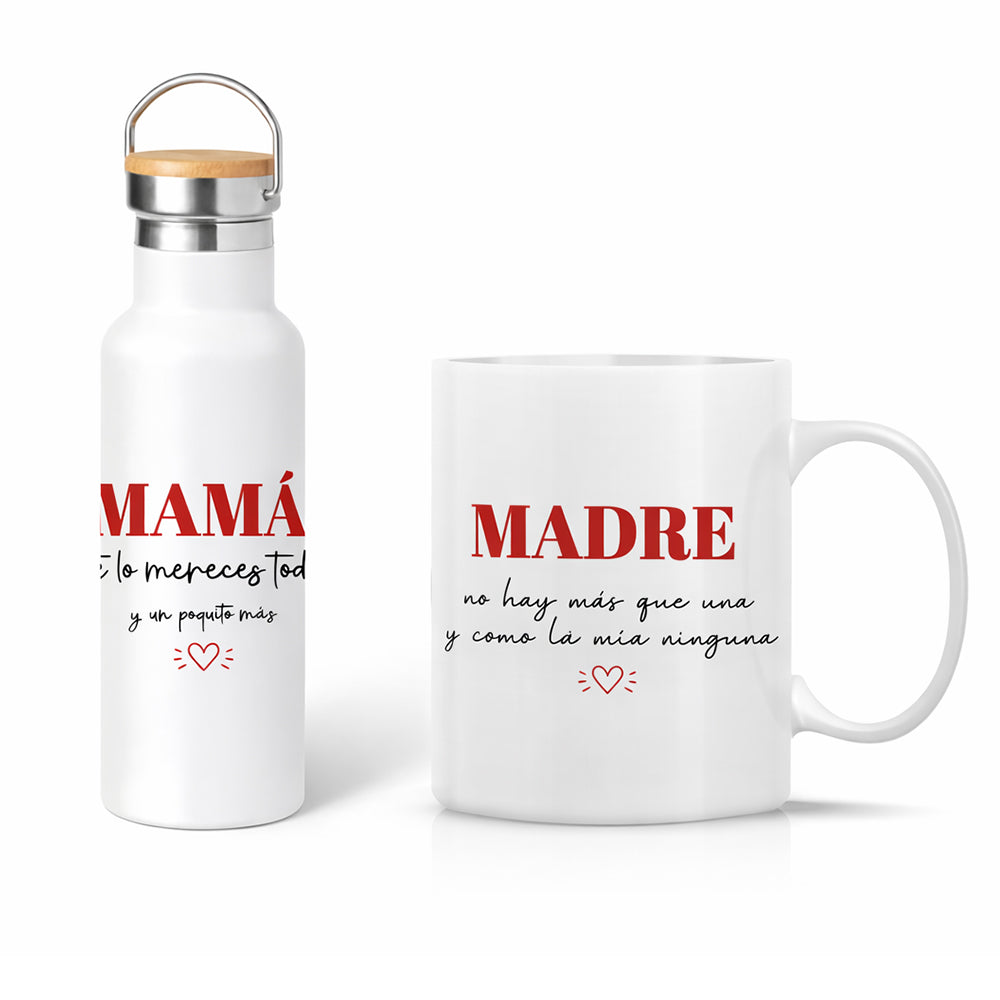 Pack para mamá con botella y taza original