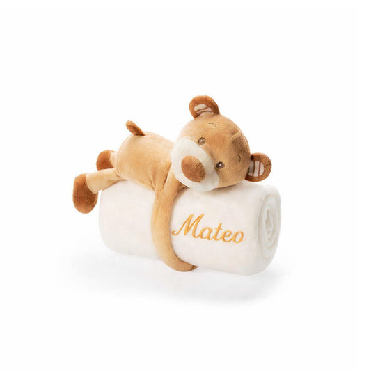 Peluche con manta personalizada para bebé
