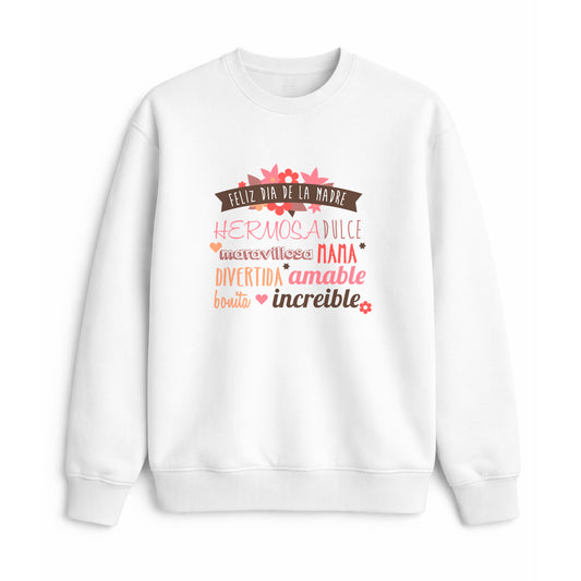 Sudadera bonita para mamá con mensaje Feliz Día de la Madre