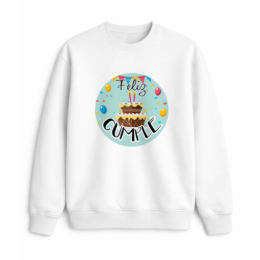 Sudadera feliz cumple tarta cumpleaños regalo original