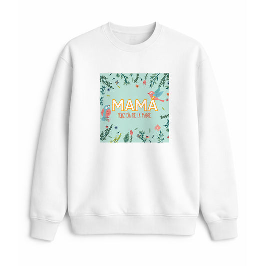 Sudadera para mamá Feliz Día de la Madre con pájaros
