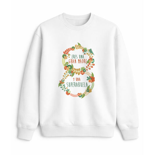 Sudadera para madre y abuela con frase especial floral