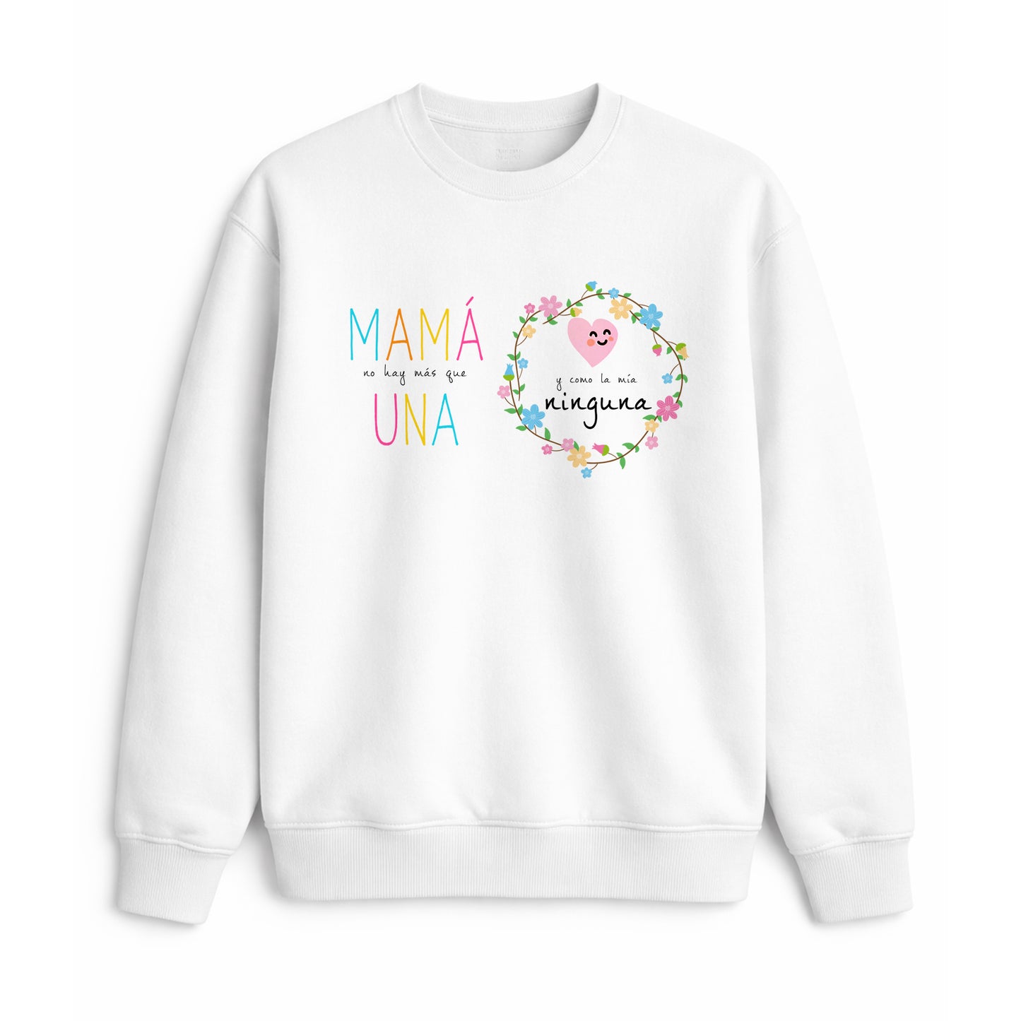 Sudadera para mamá con frase bonita y diseño floral