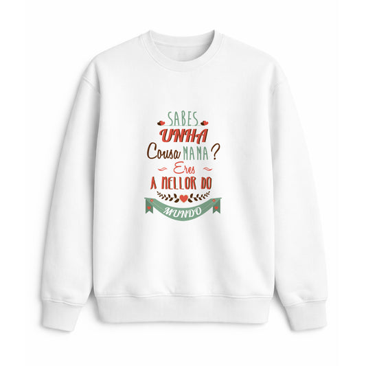 Sudadera para mamá en gallego co frase “Eres a mellor do mundo”