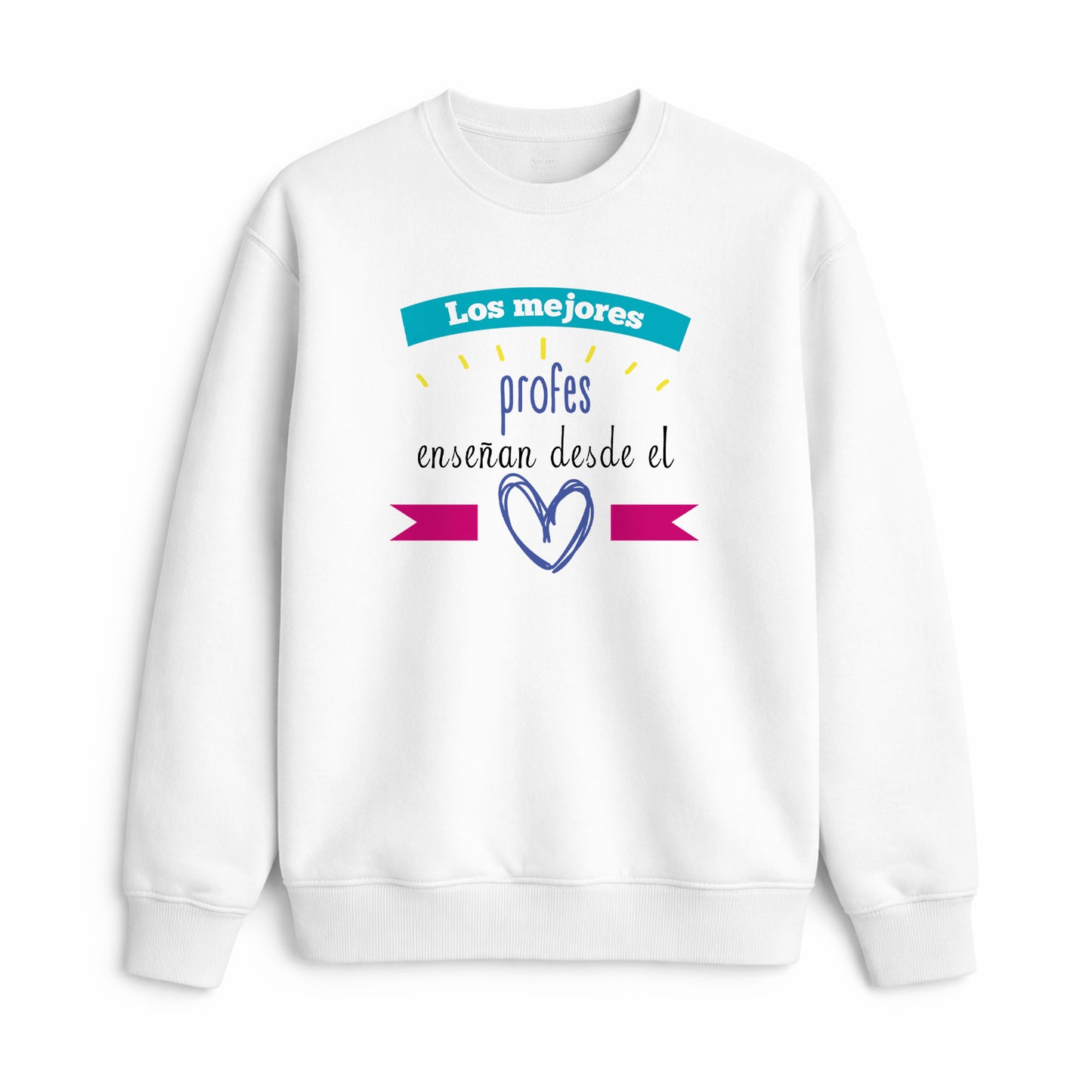 Sudadera los mejores profes enseñan con el corazón