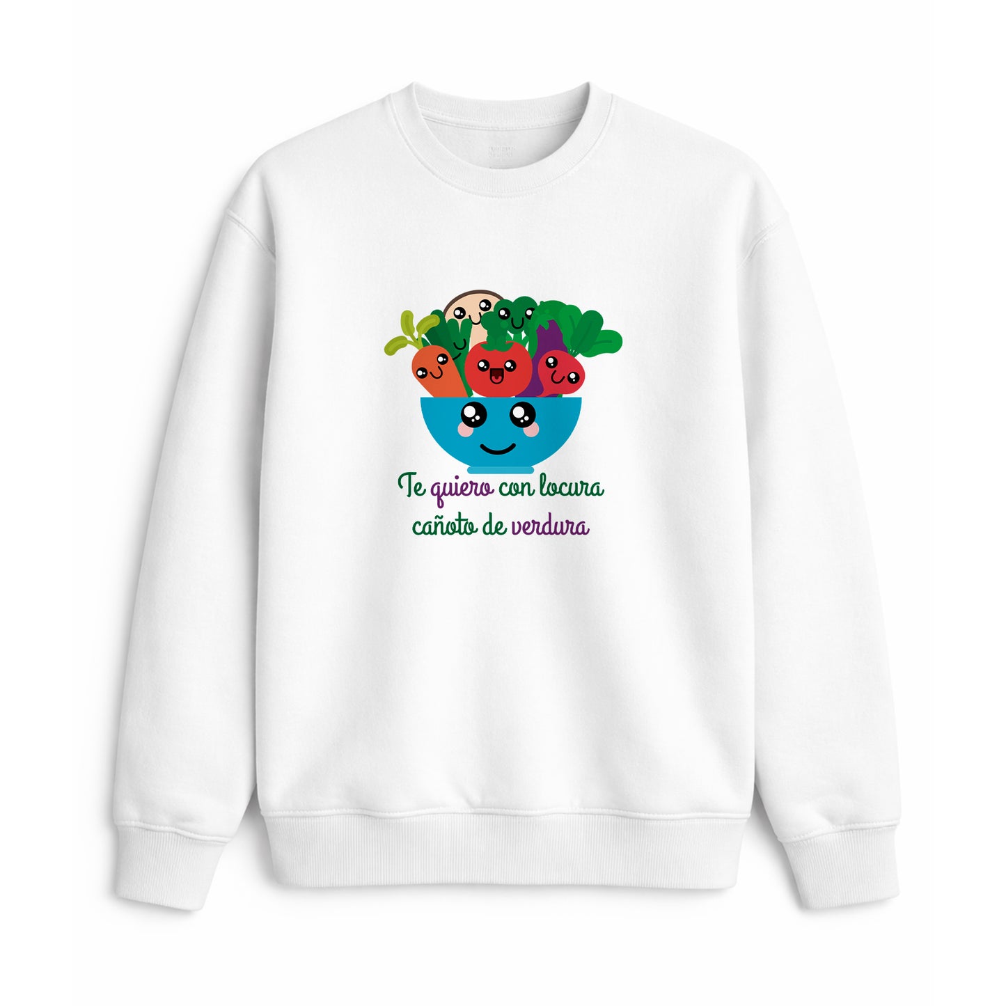 Sudadera te quiero con locura cariñito de verdura divertida