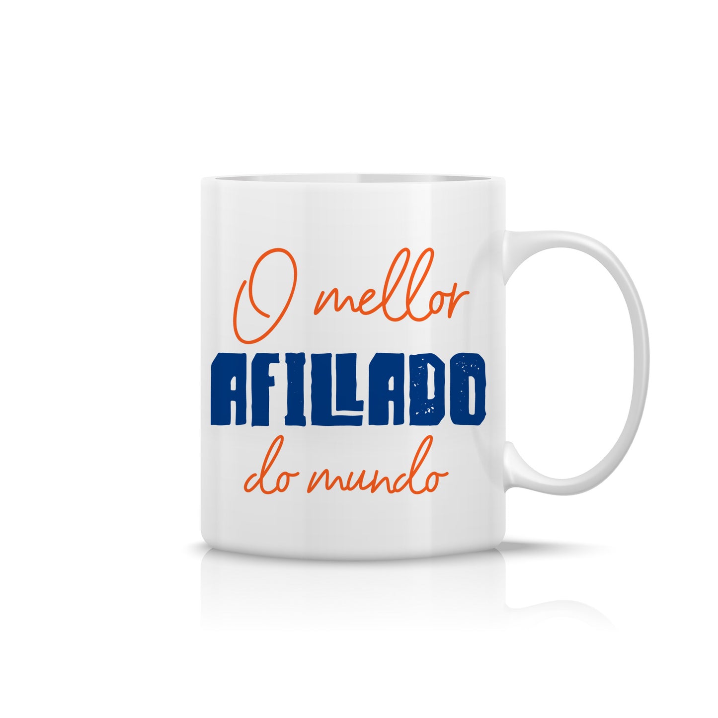 Taza para afillado “O mellor afillado do mundo” – Regalo original con diseño tipográfico