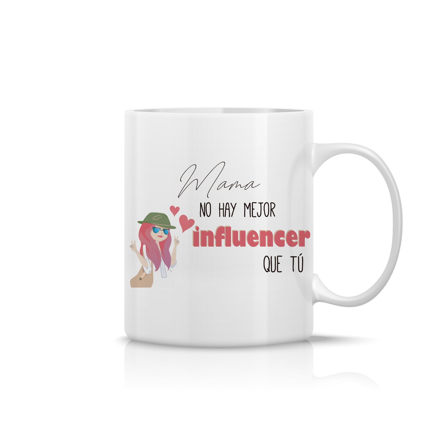 Taza “Mamá, no hay mejor influencer que tú” – Regalo divertido para mamá