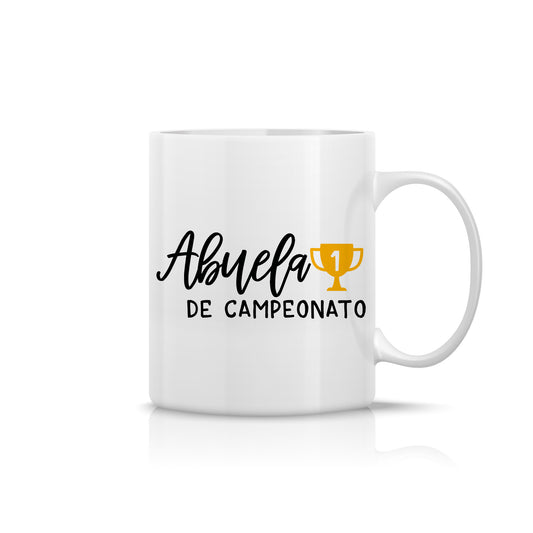 Regalo original para abuelas - Taza “Abuela de Campeonato” con trofeo