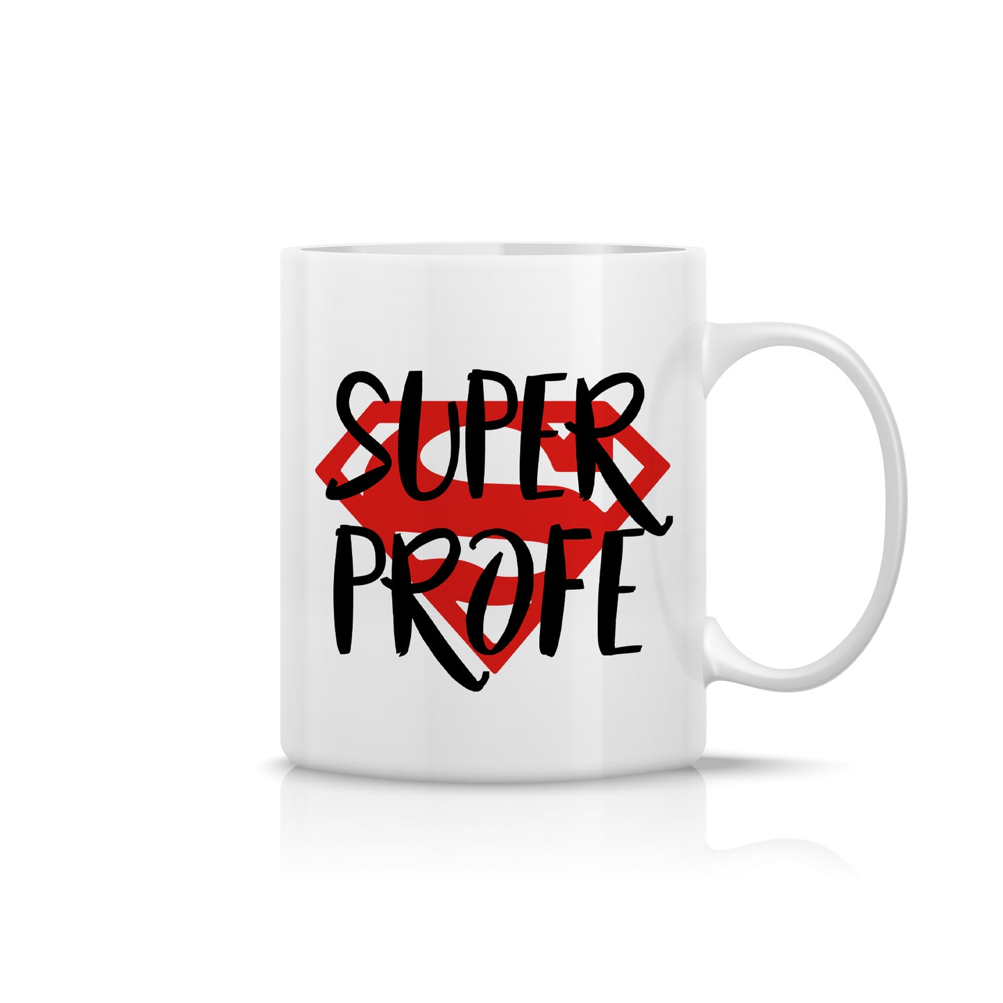 Taza “Super Profe” con diseño de superhéroe – Detalle original para docentes