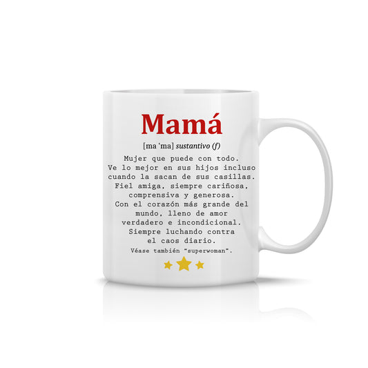 Taza “Mamá – Definición” (Superwoman) Regalo original para madre