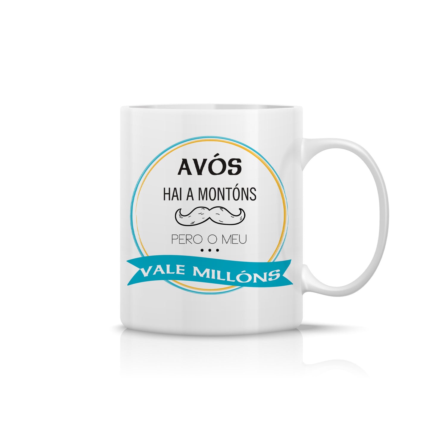 Taza “Avós hai a montóns, pero o meu vale millóns” – Gallego (Regalo para Abuelos)