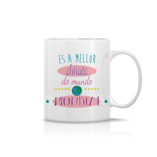 Taza “Es a mellor afillada do mundo mundial” – Regalo original para ahijada