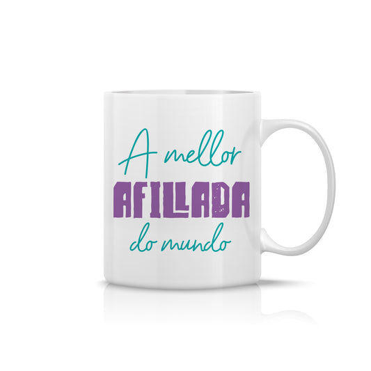 Taza “A mellor afillada do mundo” – Regalo original para ahijada en gallego