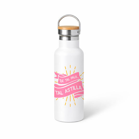 Termo térmico 500 ml “De tal palo, tal astilla” – Banner rosa (diseño pop)