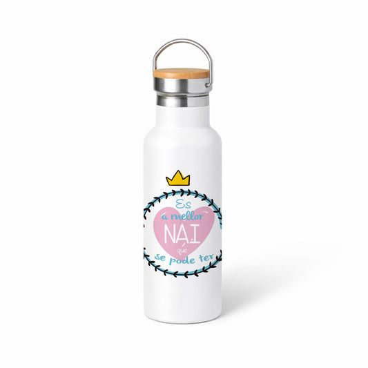 Termo térmico 500 ml para nai “A mellor nai” – Corazón con coroa (galego)