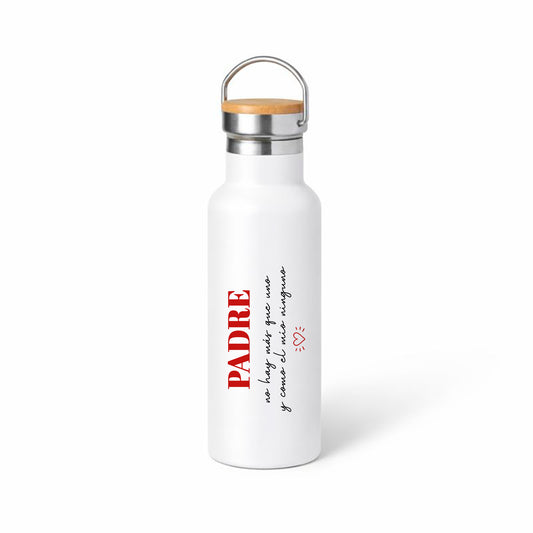 Termo 500 ml “Padre, como el mío ninguno” – Diseño tipográfico vertical