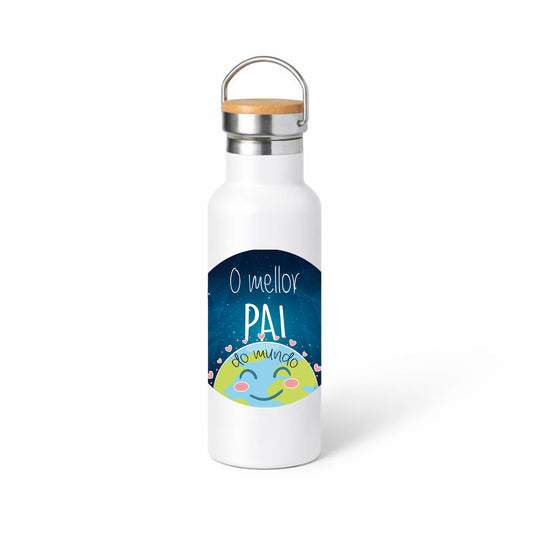 Termo 500 ml para pai “O mellor pai do mundo” – Deseño en galego