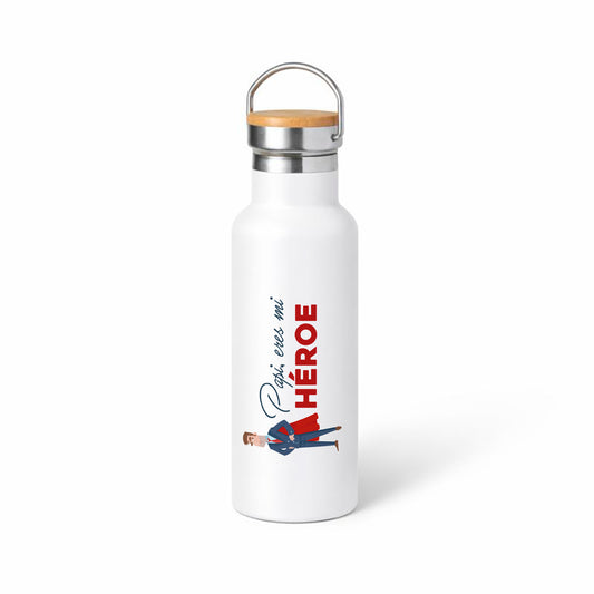 Termo 500 ml para papá “Papi, eres mi héroe” – Diseño superhéroe