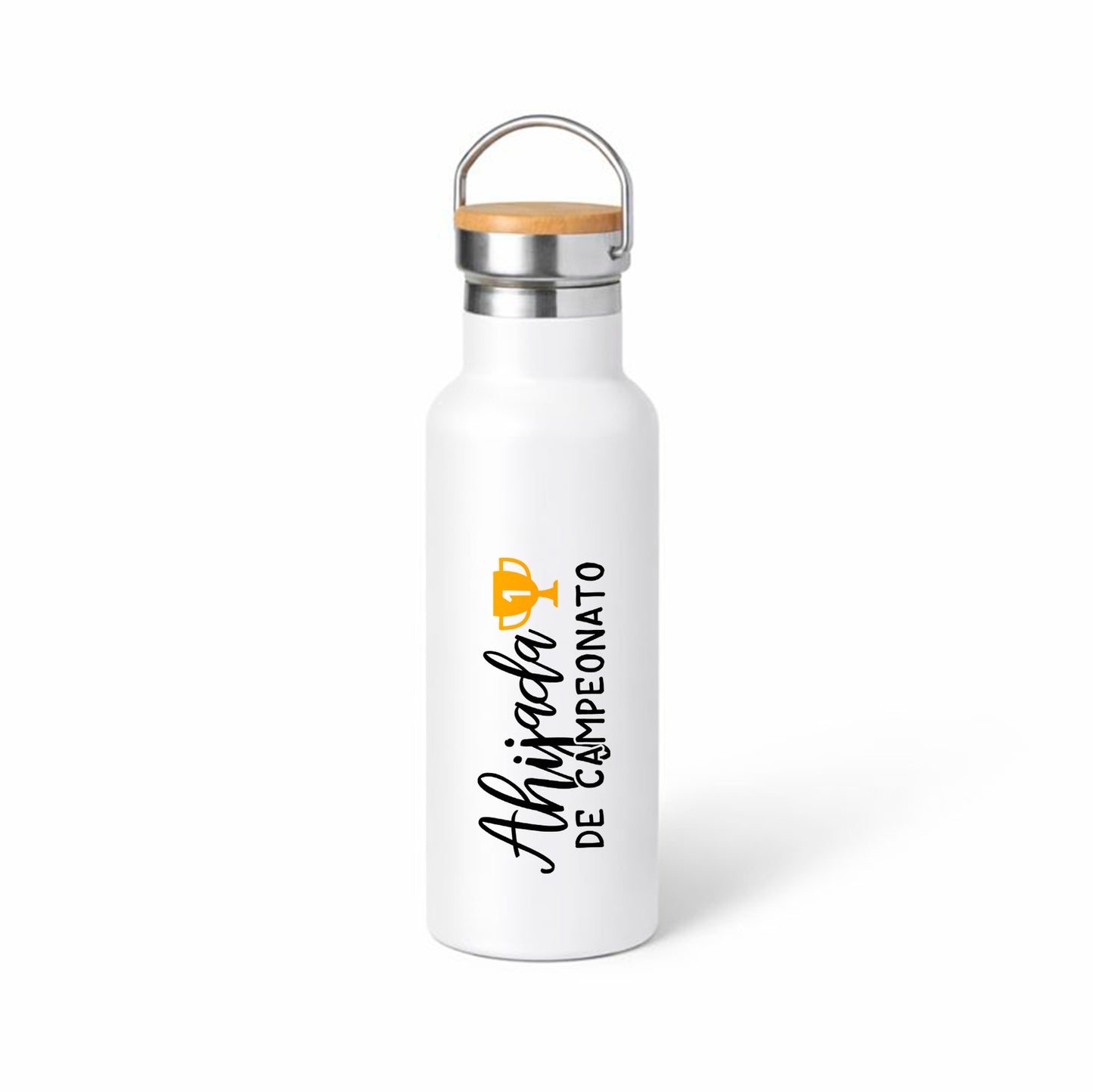 Termo “Ahijada de campeonato” – diseño vertical con trofeo nº1