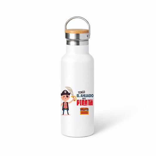 Termo “Tengo el ahijado más pirata” – diseño infantil con pirata y tesoro