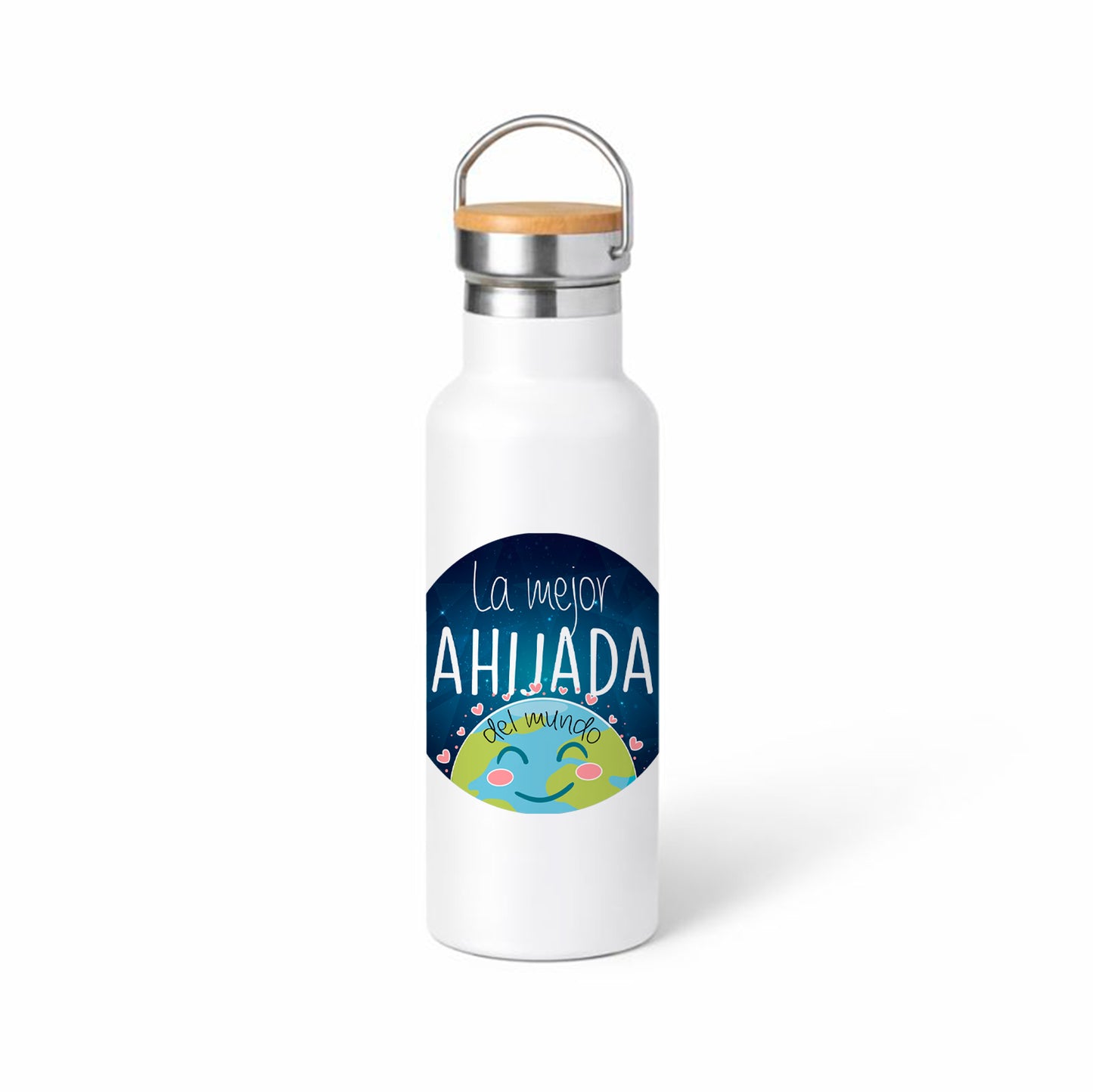 Termo “La mejor ahijada del mundo” – diseño cute con planeta y corazones