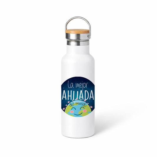 Termo “La mejor ahijada del mundo” – diseño cute con planeta y corazones