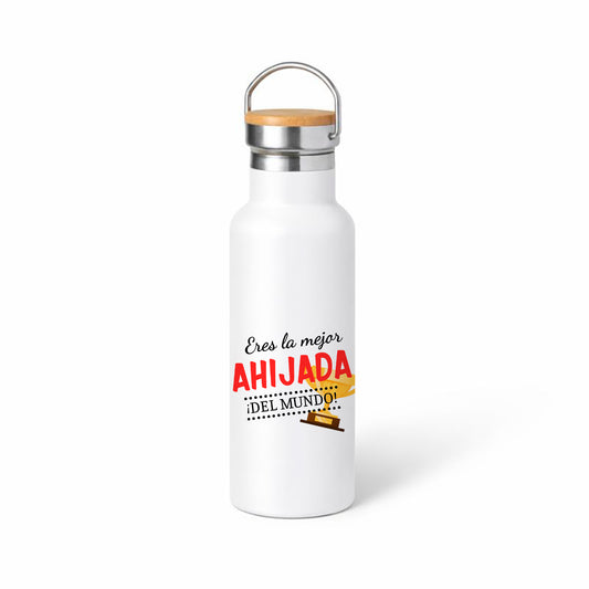 Termo “Eres la mejor ahijada del mundo” – diseño con trofeo (original)