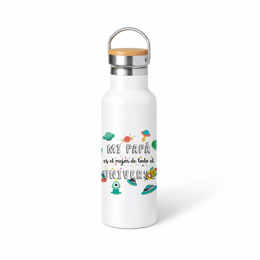 Termo para papá “El mejor de todo el universo” – Diseño espacial divertido