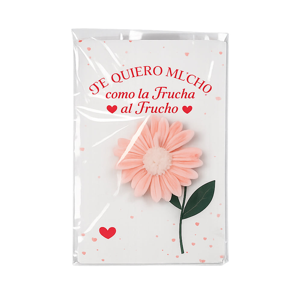Vela decorativa personalizada con flor
