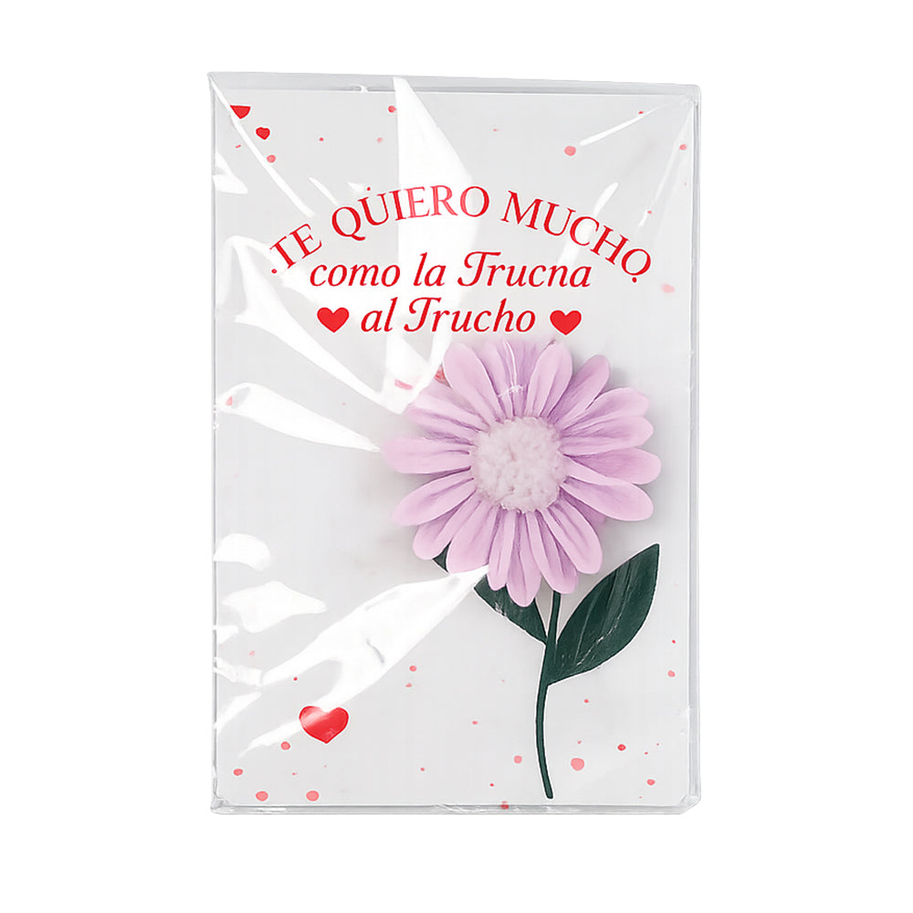 Vela decorativa personalizada con flor