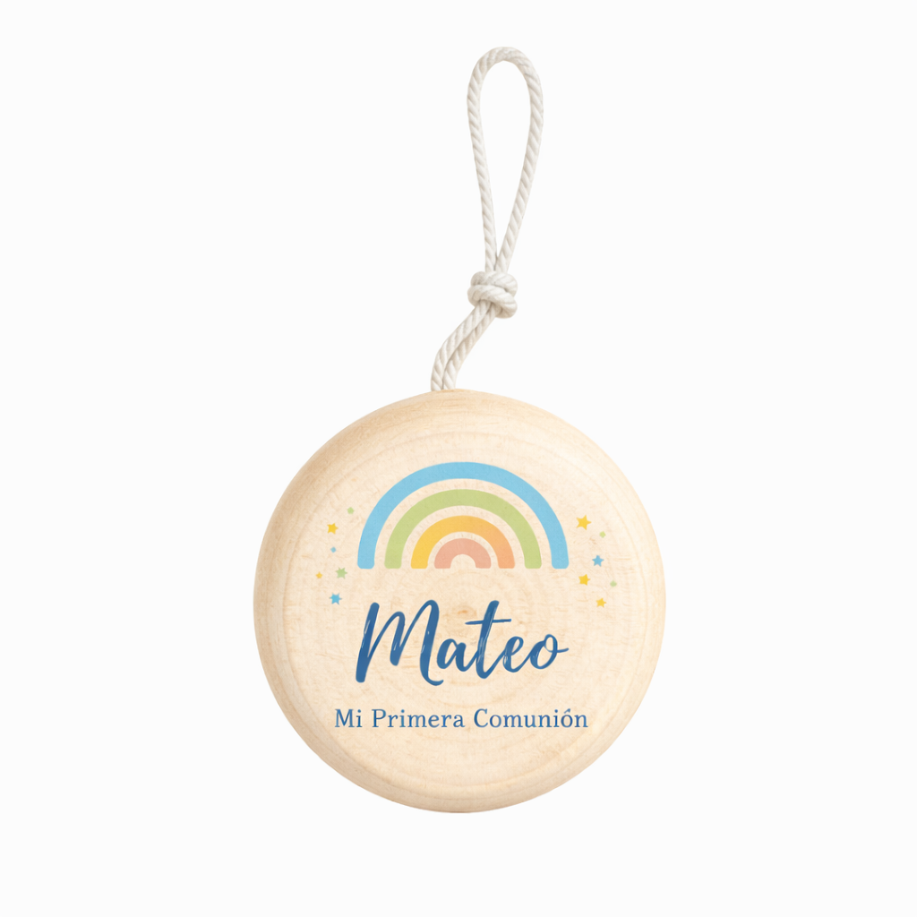 Yoyó de madera personalizado para Primera Comunión